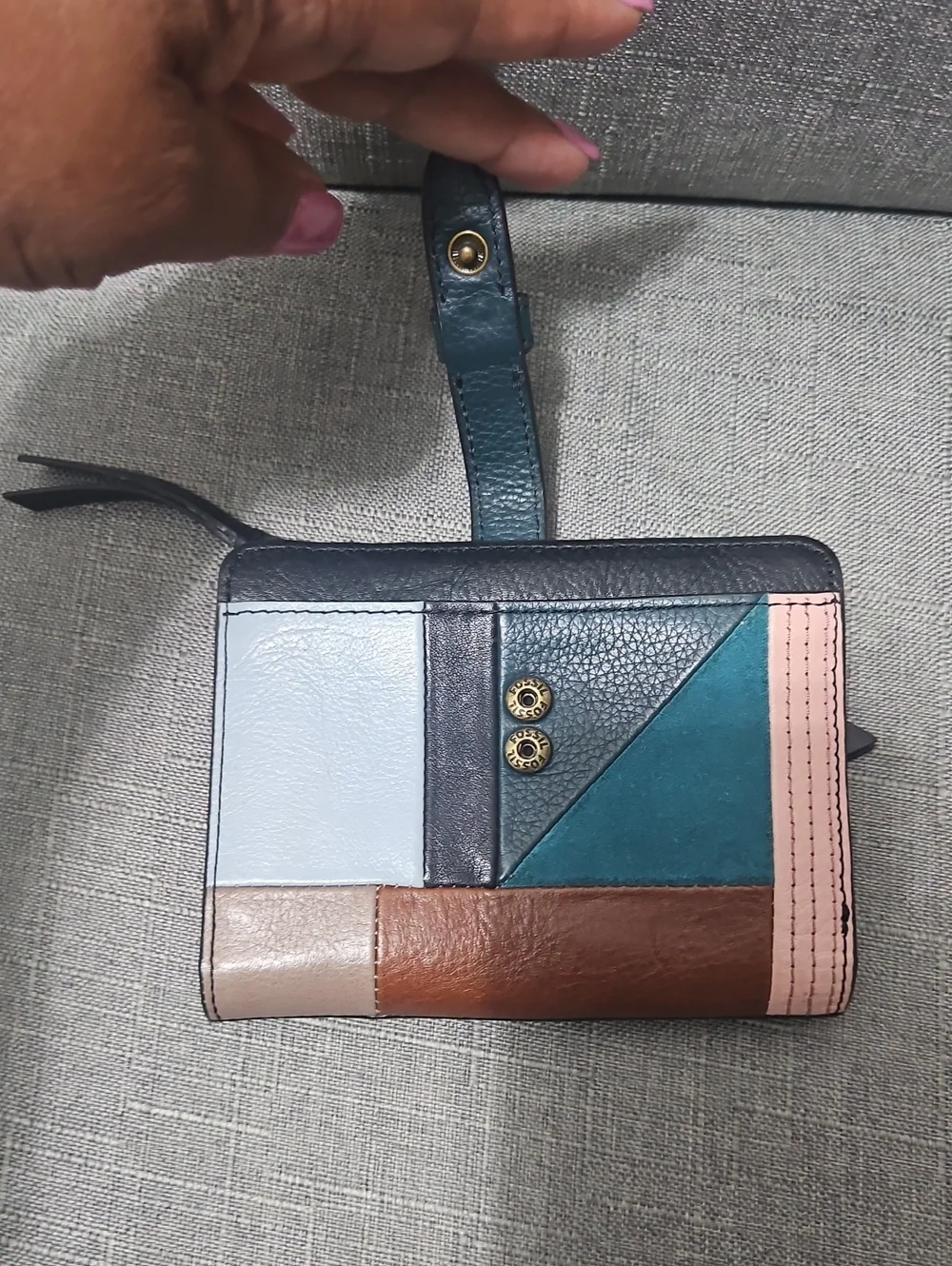 Fossil patchwork leather